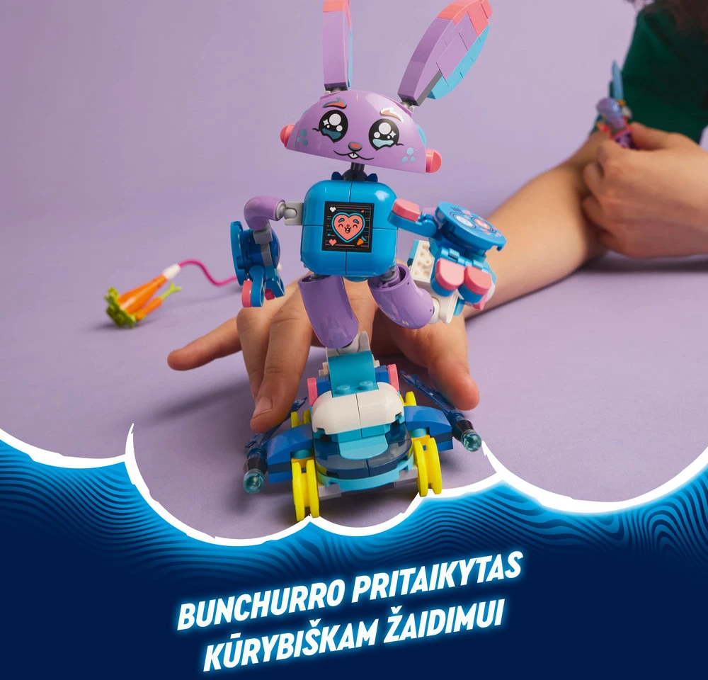 LEGO® DREAMZzz Izzie ir žaidimų triušiukas Bunchurro (71490)