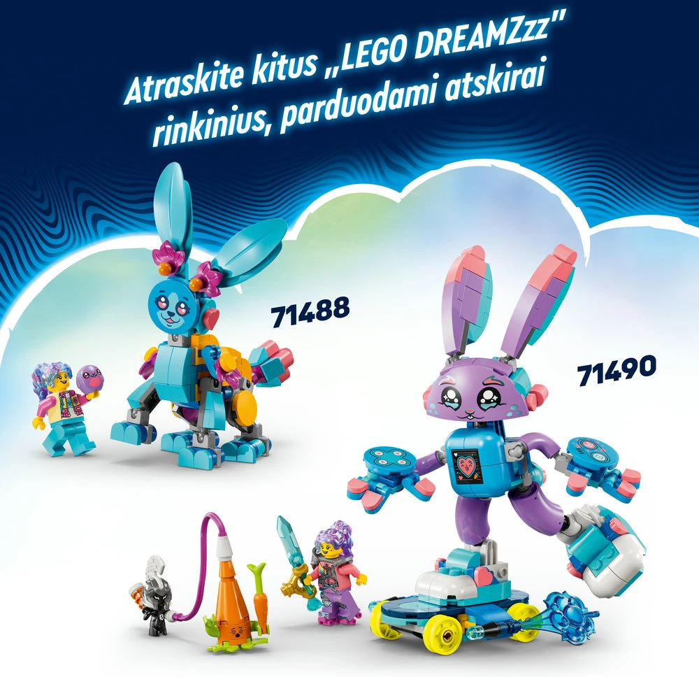 LEGO® DREAMZzz Izzie ir žaidimų triušiukas Bunchurro (71490)
