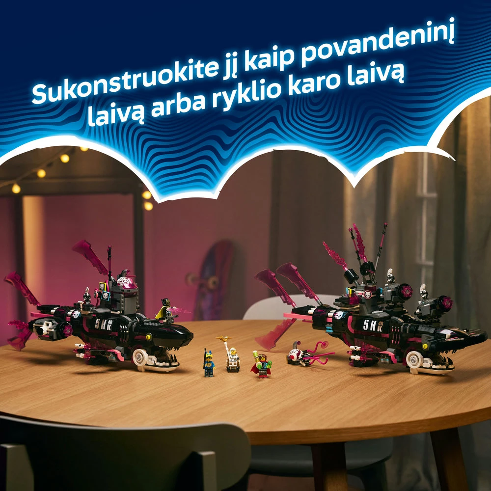 LEGO® DREAMZzz™ Košmariškas ryklių povandeninis laivas 71500