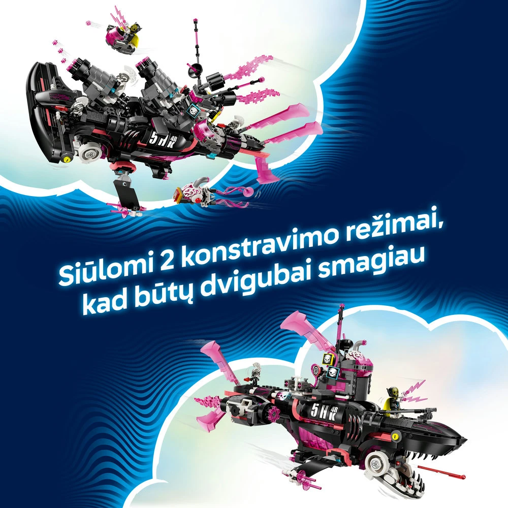 LEGO® DREAMZzz™ Košmariškas ryklių povandeninis laivas 71500