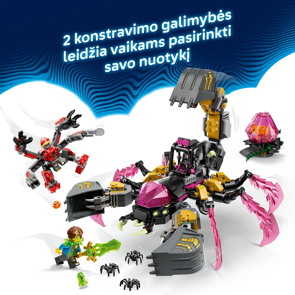 „LEGO® DREAMZzz™“ Košmarų skorpionas-ekskavatorius 71513