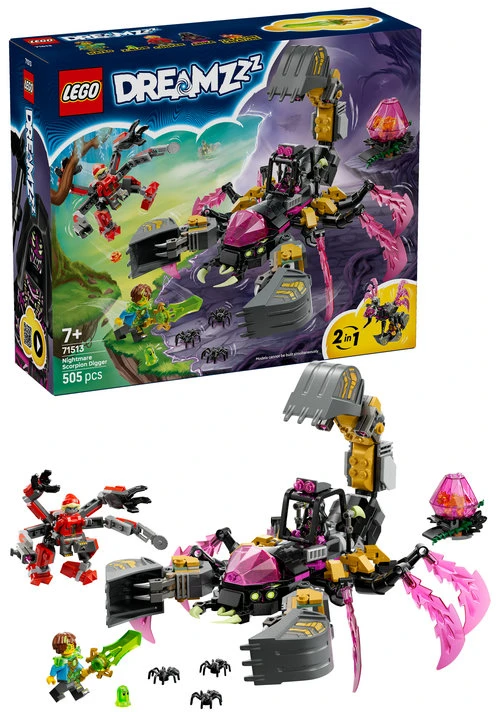 „LEGO® DREAMZzz™“ Košmarų skorpionas-ekskavatorius 71513