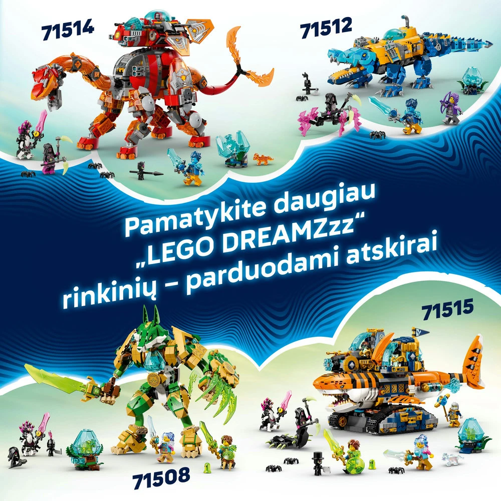 „LEGO® DREAMZzz™“ Košmarų skorpionas-ekskavatorius 71513
