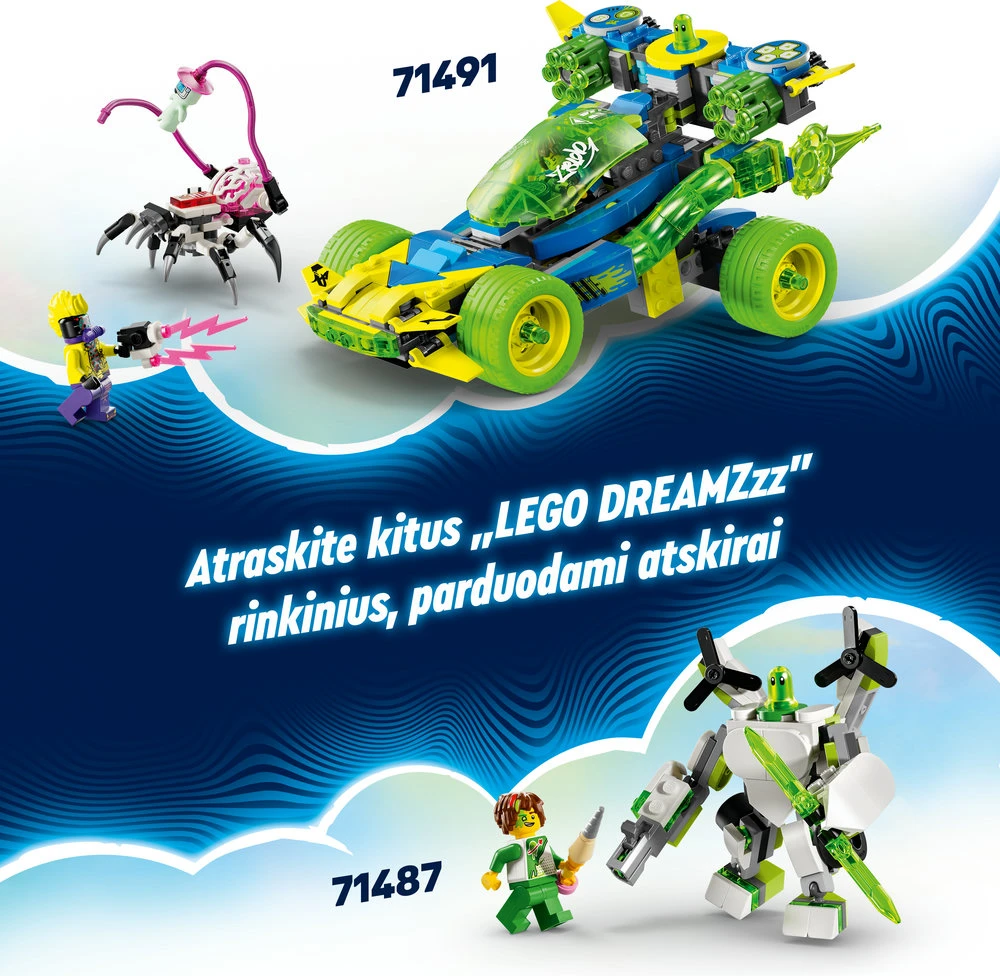 LEGO® DREAMZzz Mateo ir Z-Blob lenktyninis veiksmo automobilis (71491)