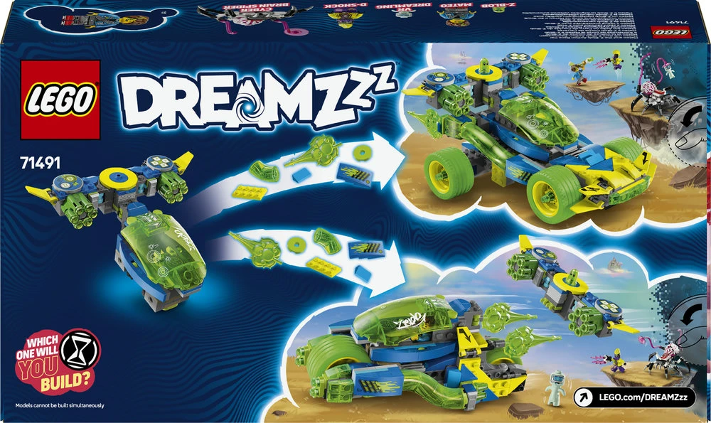 LEGO® DREAMZzz Mateo ir Z-Blob lenktyninis veiksmo automobilis (71491)