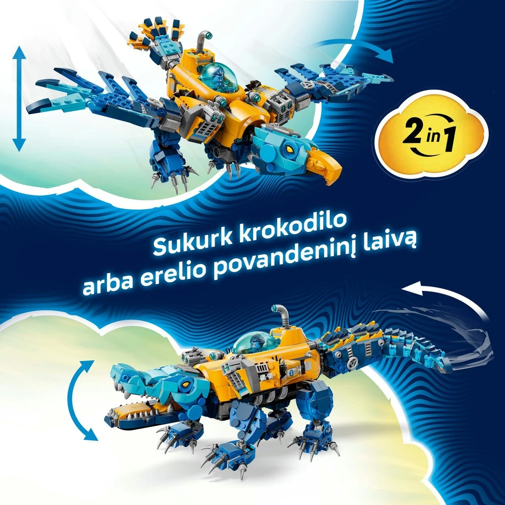 „LEGO® DREAMZzz™“ Povandeninis laivas-krokodilas 71512