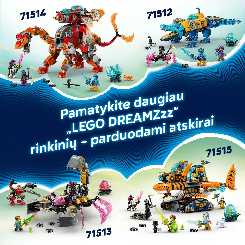 „LEGO® DREAMZzz™“ Povandeninis laivas-krokodilas 71512