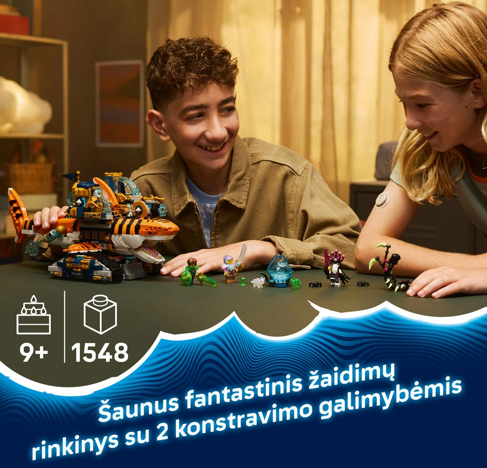 „LEGO® DREAMZzz™“ Ryklių tanko-tigro rinkinys 71515
