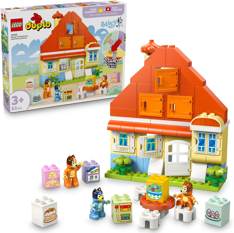 LEGO® DUPLO Bluey šeimos namas su atminties žaidimu (10459)
