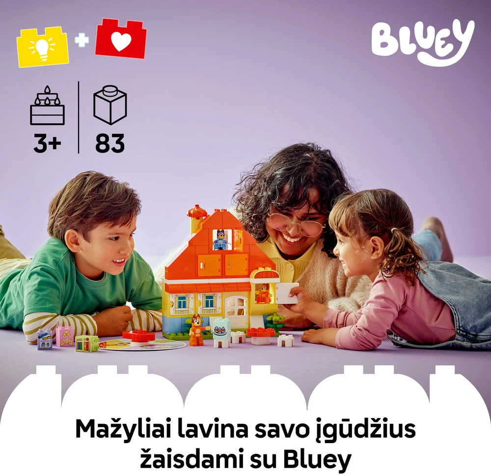 LEGO® DUPLO Bluey šeimos namas su atminties žaidimu (10459)