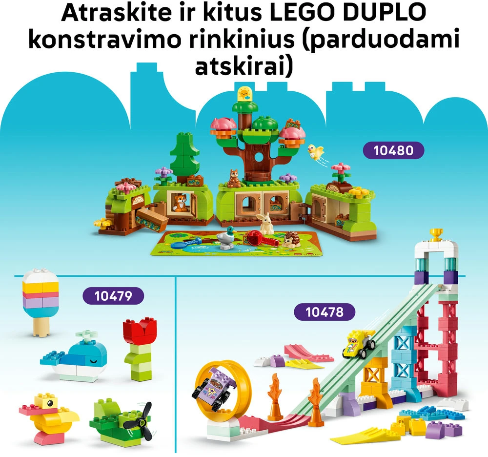 LEGO® DUPLO® Gyvūnų konstravimo žaidimas. Žaislas - 10472