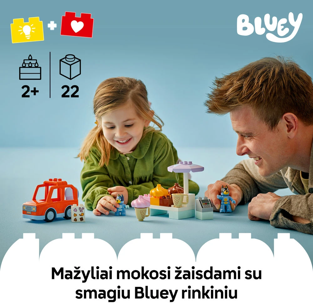 LEGO® DUPLO® Išvyka į ledainę su Bluey Žaislas 10458