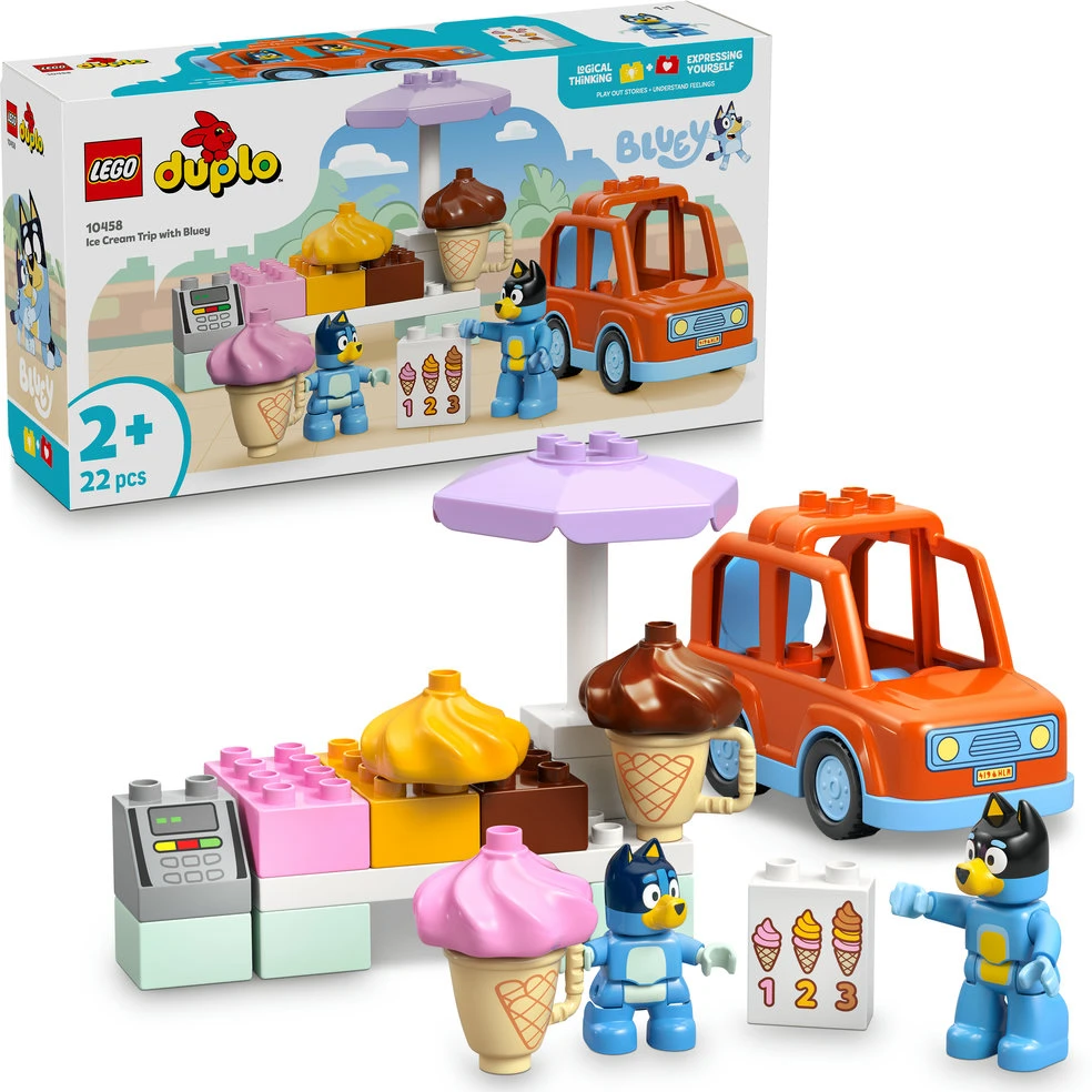 LEGO® DUPLO® Išvyka į ledainę su Bluey Žaislas 10458
