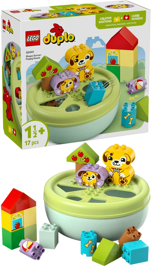 LEGO® DUPLO® Mano pirmasis formų rūšiavimo žaislas: šuniuko namas 10441