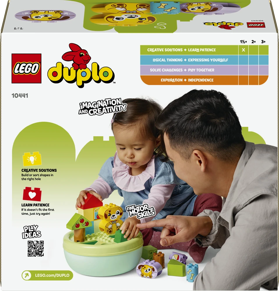 LEGO® DUPLO® Mano pirmasis formų rūšiavimo žaislas: šuniuko namas 10441