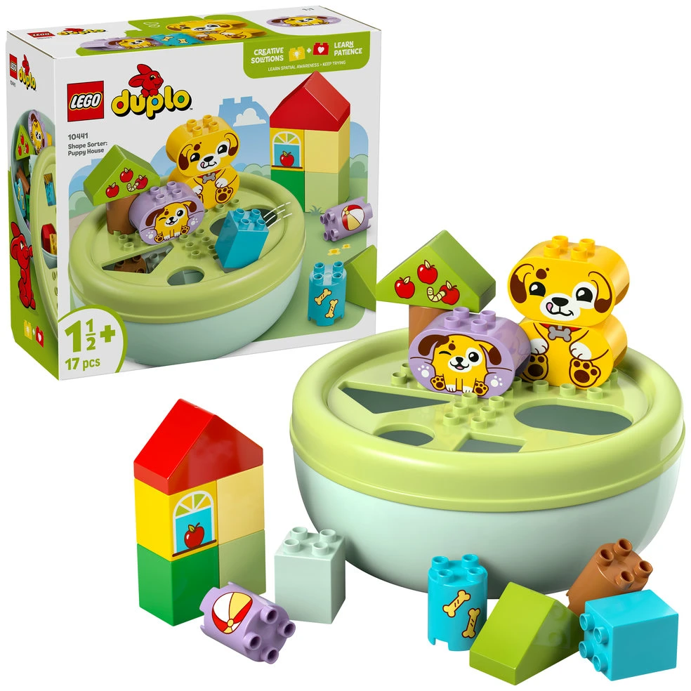 LEGO® DUPLO® Mano pirmasis formų rūšiavimo žaislas: šuniuko namas 10441