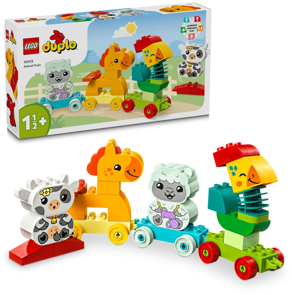 LEGO® DUPLO® Mano pirmasis gyvūnų traukinukas Gamtos žaislas 10412