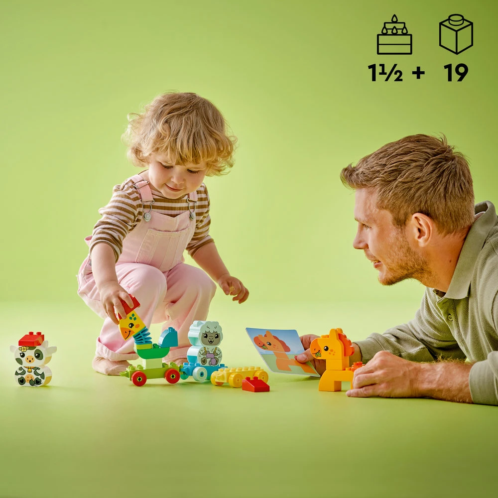LEGO® DUPLO® Mano pirmasis gyvūnų traukinukas Gamtos žaislas 10412