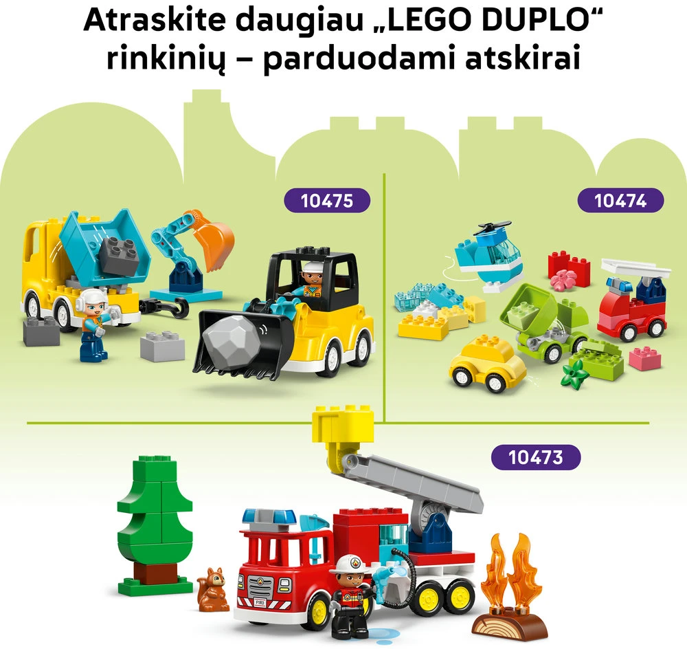 LEGO® DUPLO® mano pirmieji „3 in 1“ kūrybiški gyvūnėliai 10477