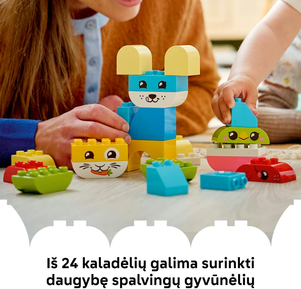 LEGO® DUPLO® mano pirmieji „3 in 1“ kūrybiški gyvūnėliai 10477