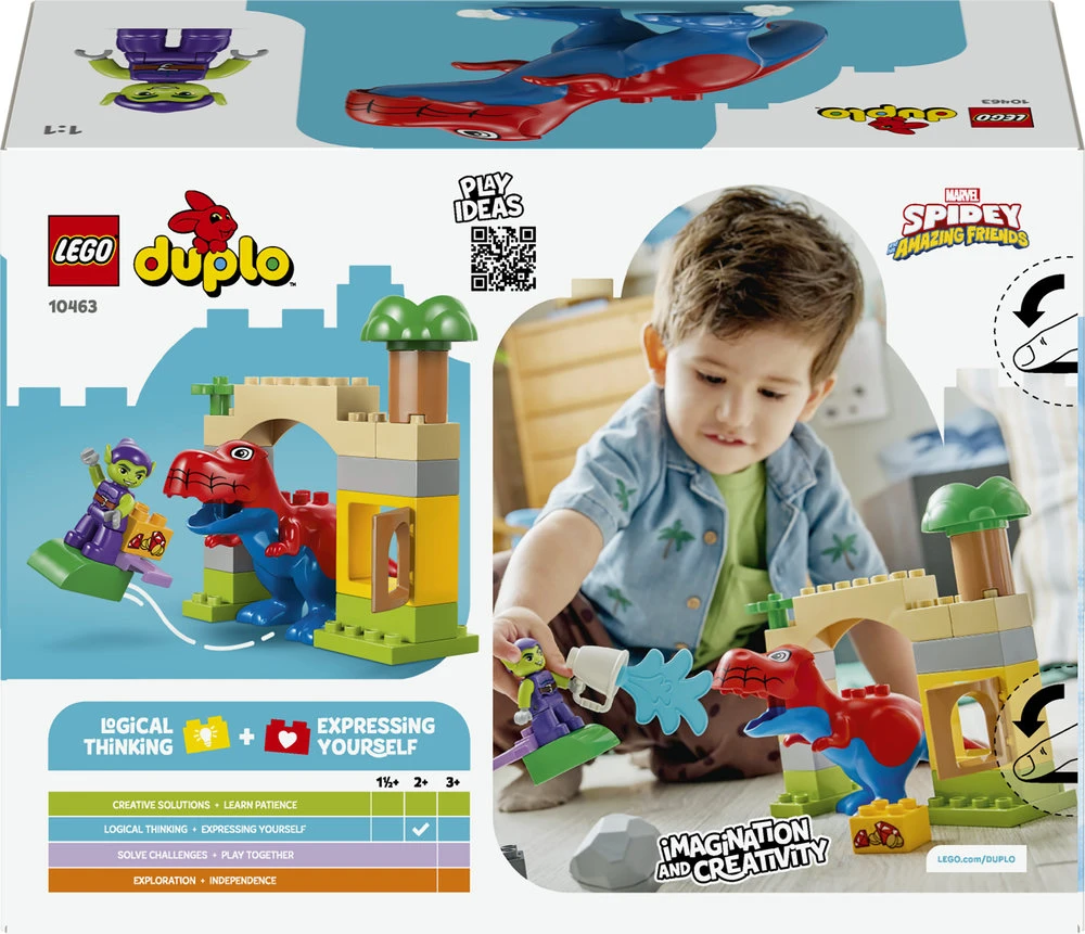 LEGO® DUPLO® „Marvel“ Voriukas tiranozauras prieš Žaliąjį gobliną, 10463