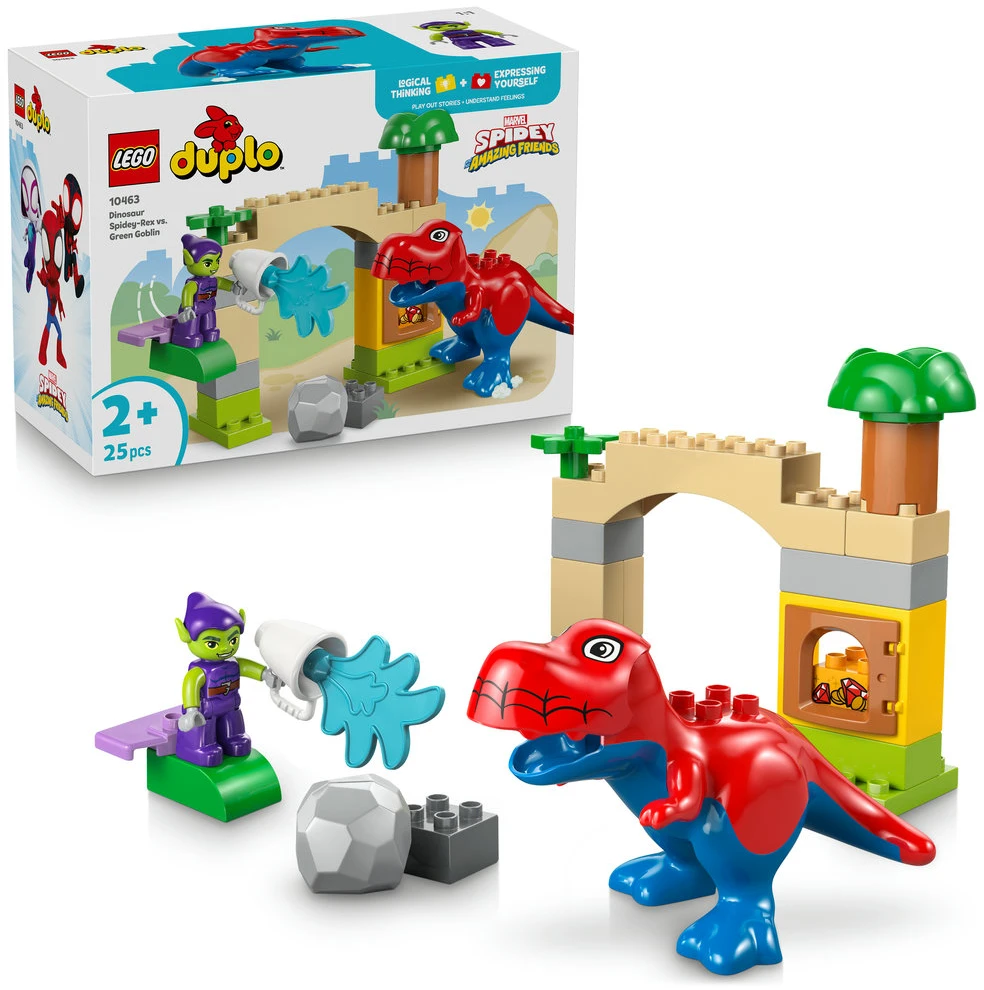 LEGO® DUPLO® „Marvel“ Voriukas tiranozauras prieš Žaliąjį gobliną, 10463