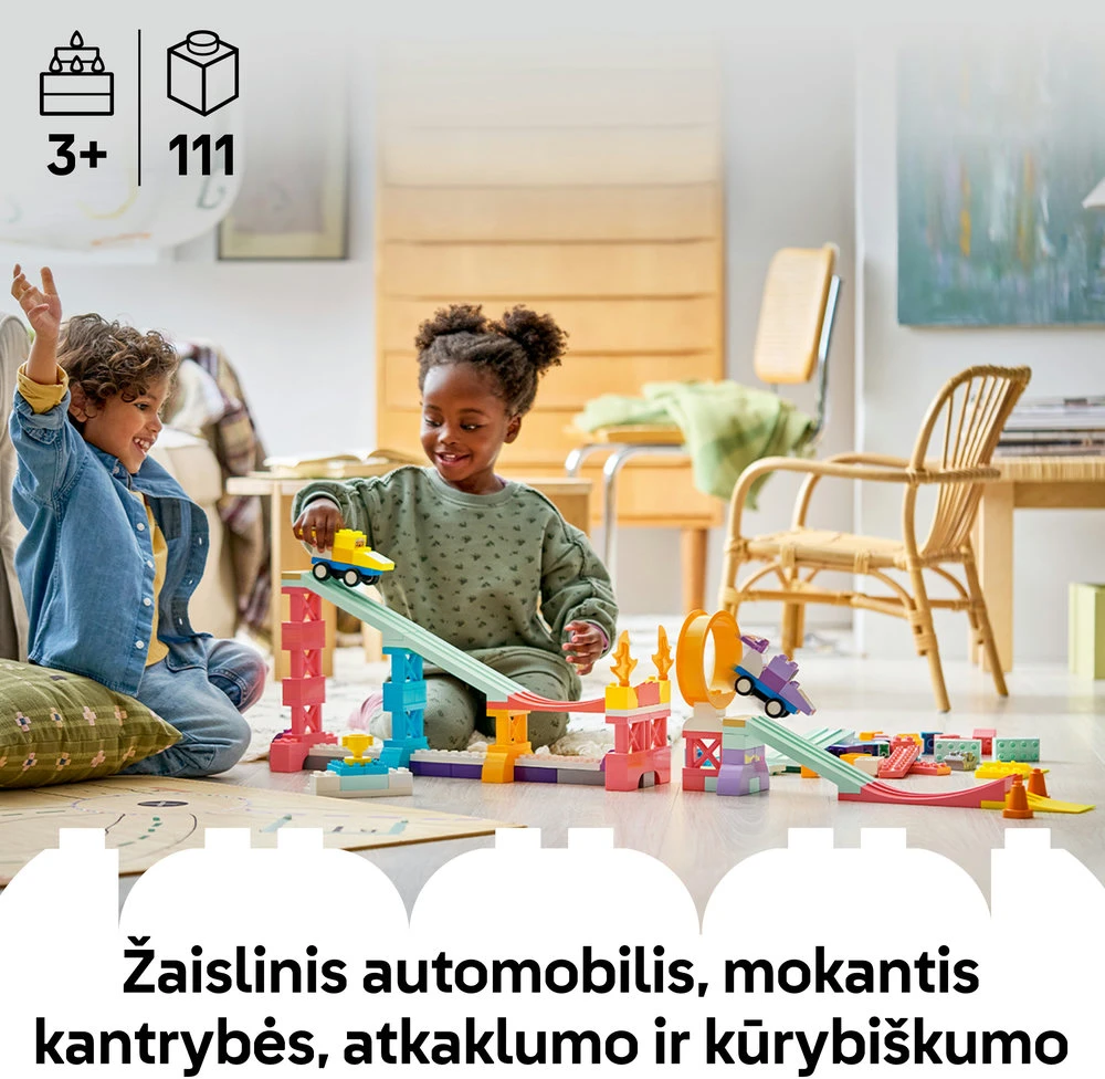 LEGO® DUPLO® Town „3 in 1“ kūrybiškos rampos su automobiliais 10478