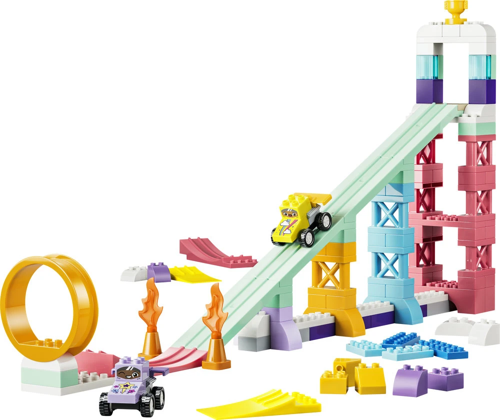 LEGO® DUPLO® Town „3 in 1“ kūrybiškos rampos su automobiliais 10478