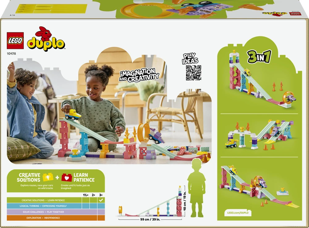 LEGO® DUPLO® Town „3 in 1“ kūrybiškos rampos su automobiliais 10478
