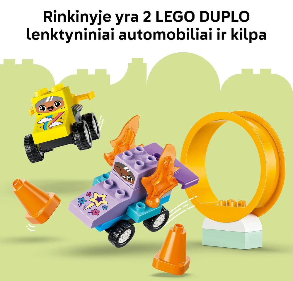 LEGO® DUPLO® Town „3 in 1“ kūrybiškos rampos su automobiliais 10478