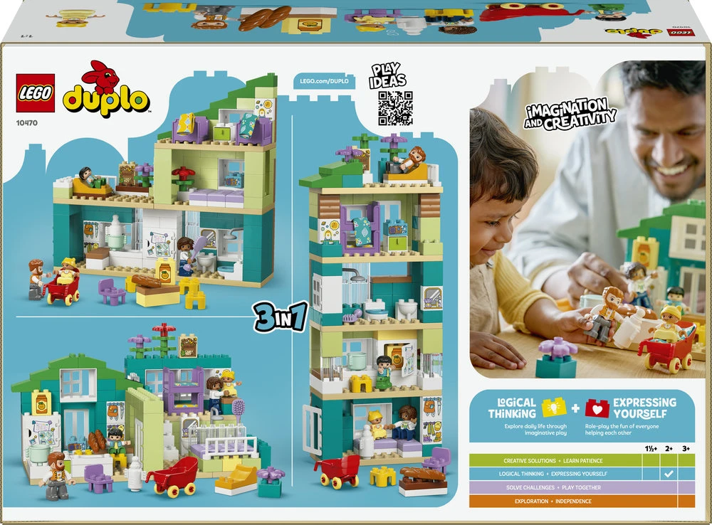 LEGO® DUPLO® Town „3 in 1“ modernus šeimos namas su figūrėlėmis 10470