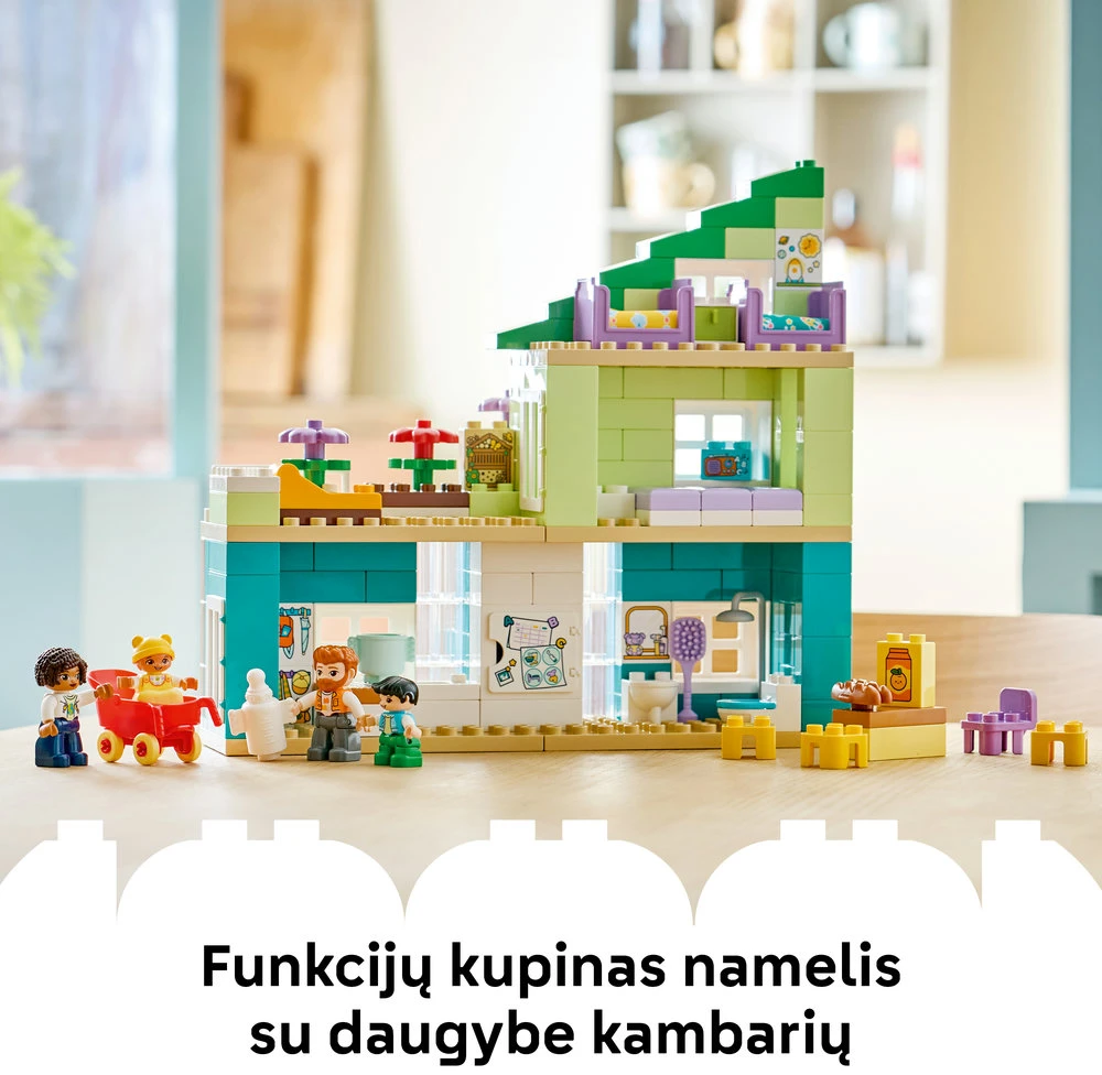 LEGO® DUPLO® Town „3 in 1“ modernus šeimos namas su figūrėlėmis 10470