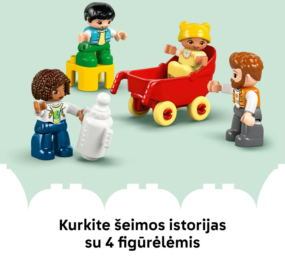 LEGO® DUPLO® Town „3 in 1“ modernus šeimos namas su figūrėlėmis 10470
