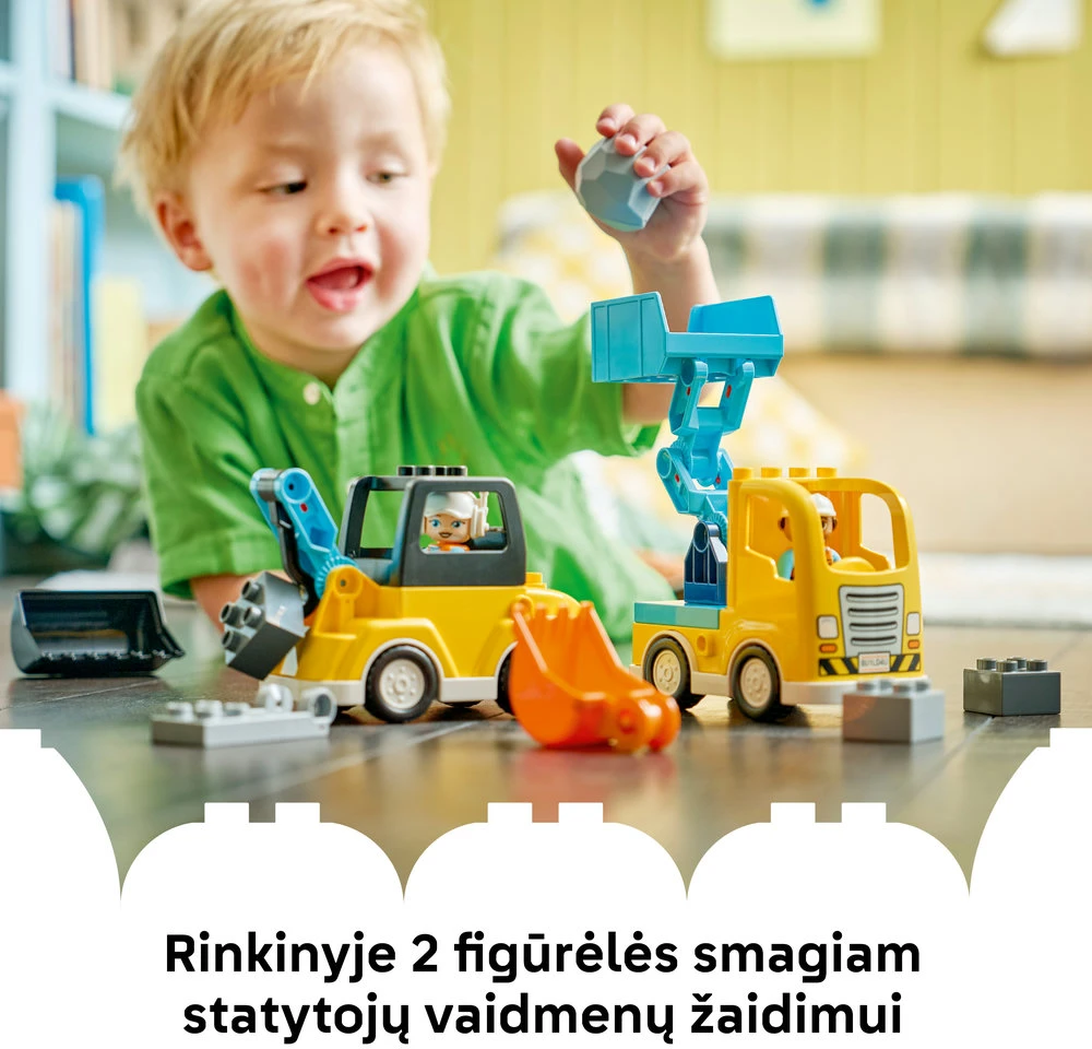 LEGO DUPLO Town Statybų mašinos 3 viename 10475