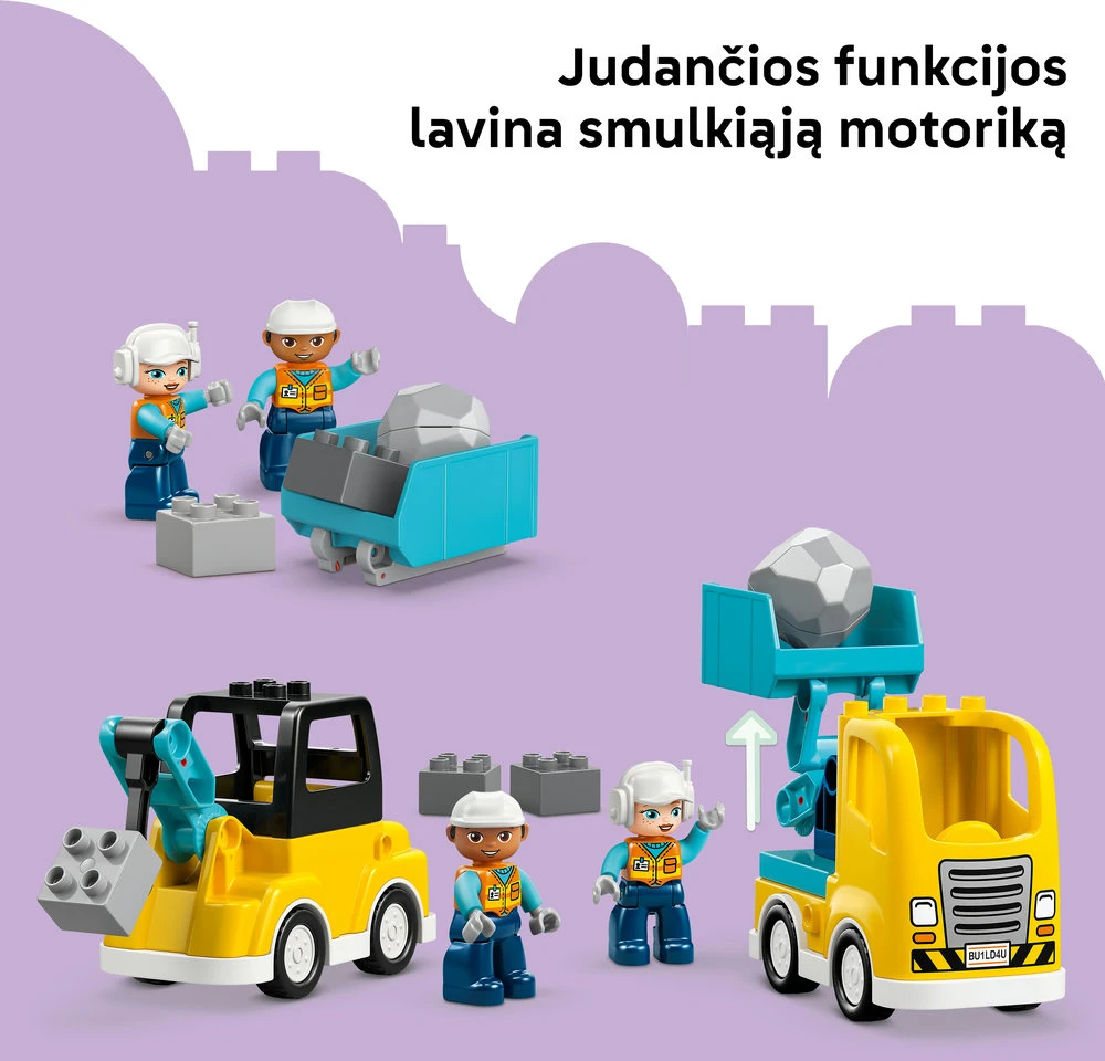LEGO DUPLO Town Statybų mašinos 3 viename 10475