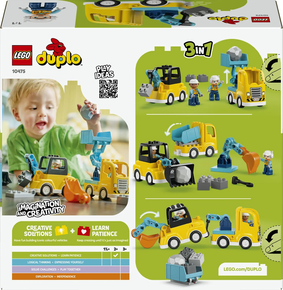 LEGO DUPLO Town Statybų mašinos 3 viename 10475