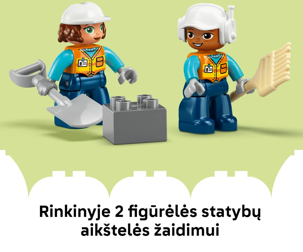 LEGO® DUPLO® Town „3 in 1“ statybvietė ir transporto priemonės 10476
