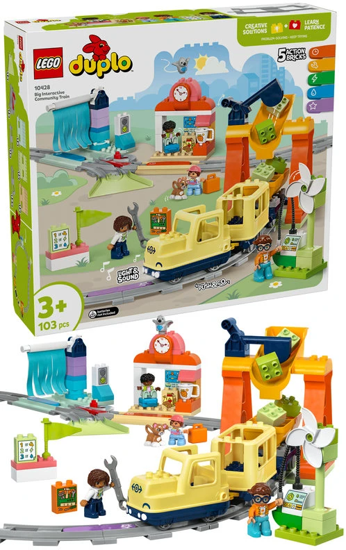 LEGO® DUPLO Didelis interaktyvus bendruomeninis traukinys (10428)