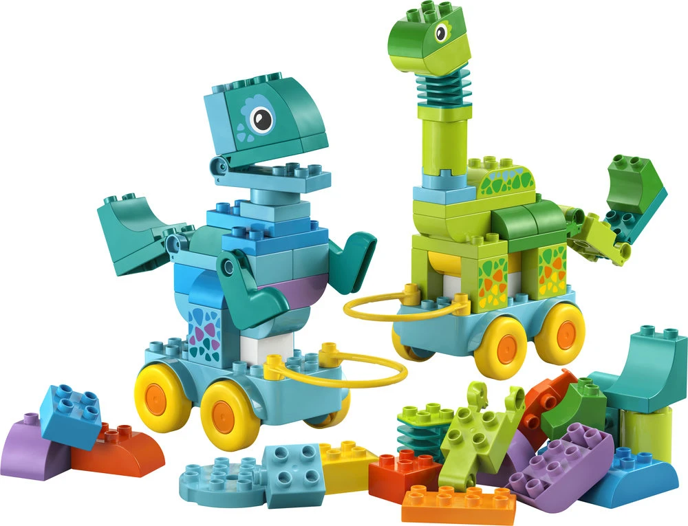 LEGO® DUPLO® Town Dinozaurai ant ratukų „trys viename“ 10451