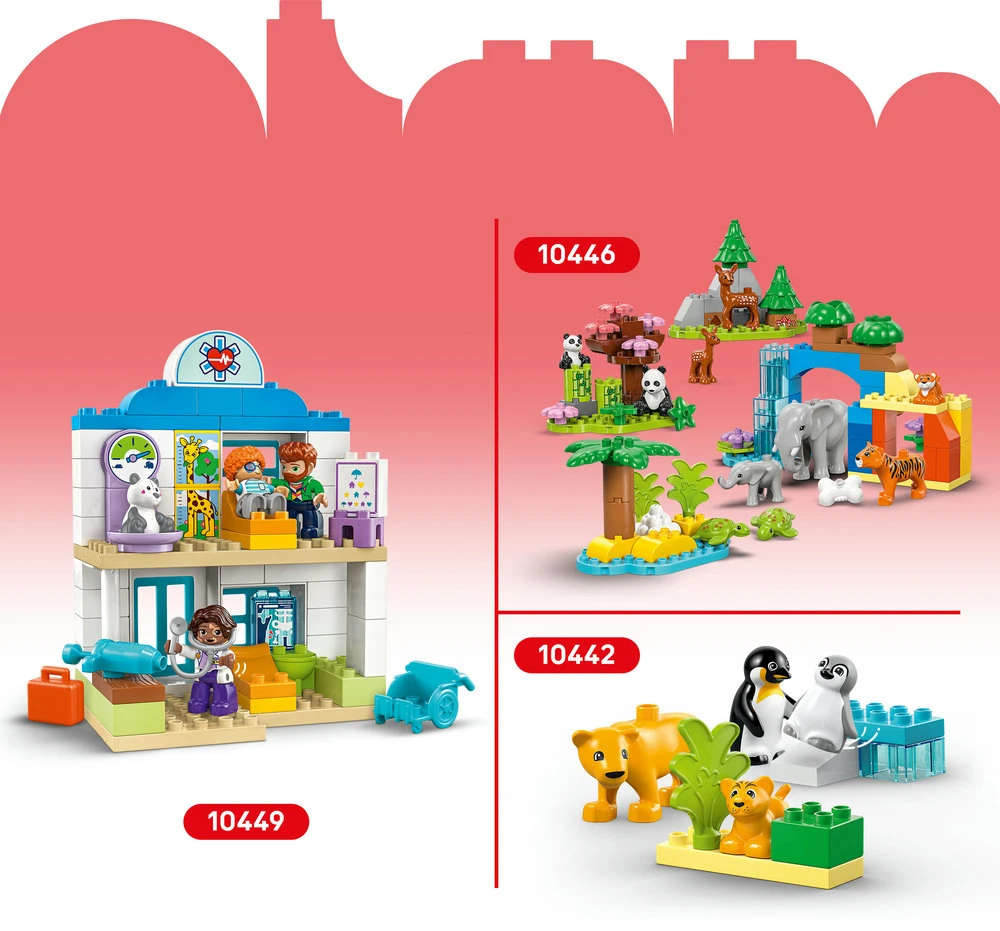 LEGO® DUPLO® Town F1® komandos lenktyniniai automobiliai ir vairuotojai Konstravimo žaislas visai šeimai 10445