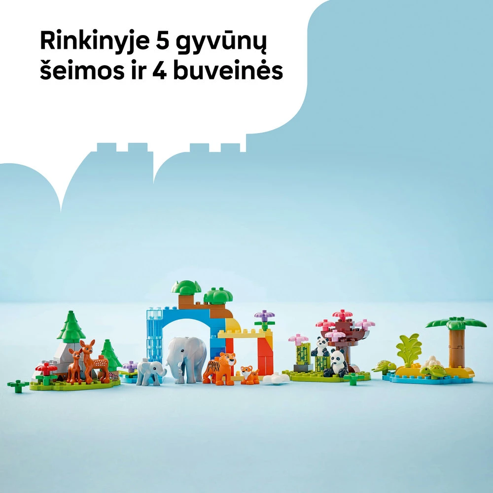 LEGO® DUPLO Laukinių gyvūnų šeimos „trys viename“ (10446)