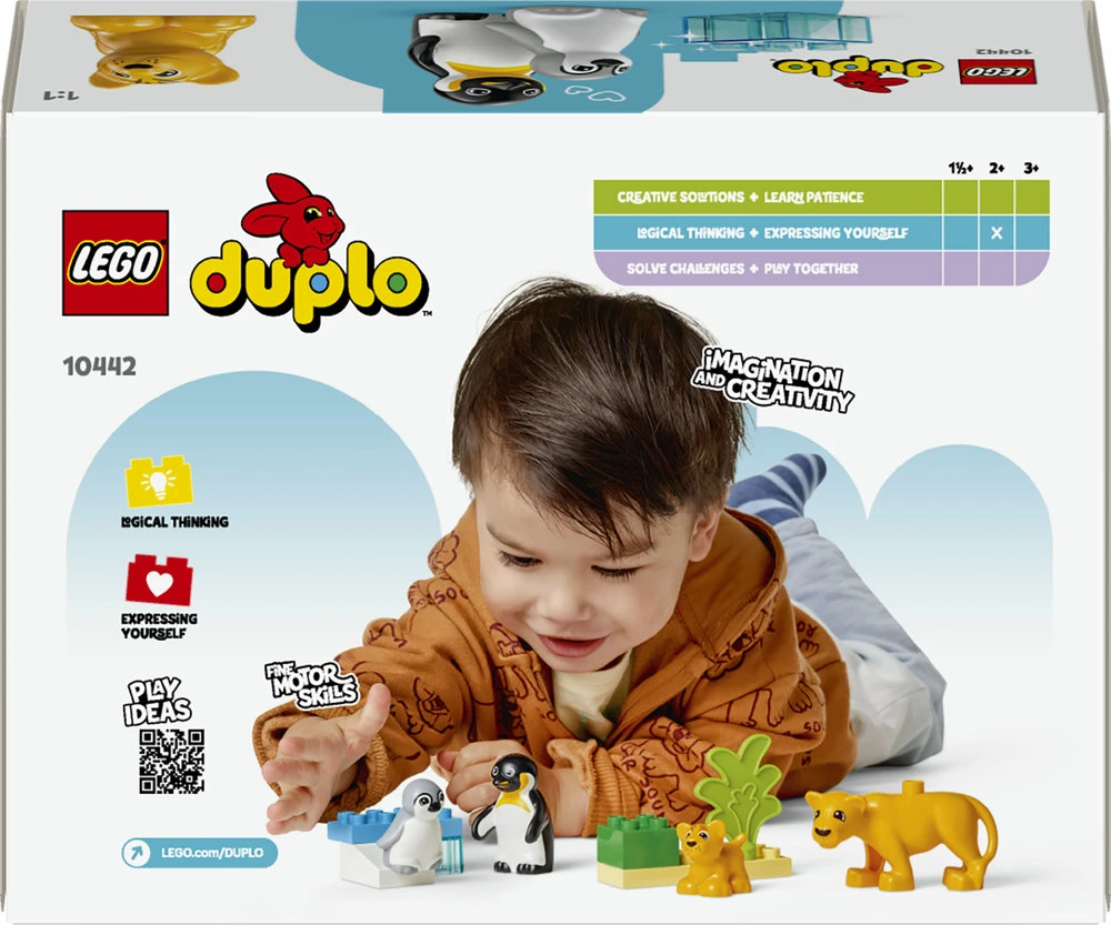 LEGO® DUPLO Laukinių gyvūnų šeimos: pingvinai ir liūtai (10442)
