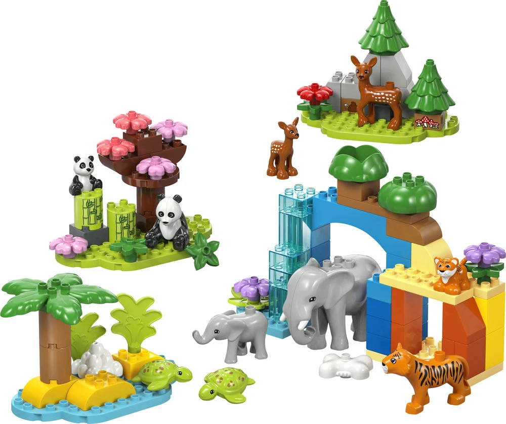 LEGO® DUPLO Laukinių gyvūnų šeimos „trys viename“ (10446)