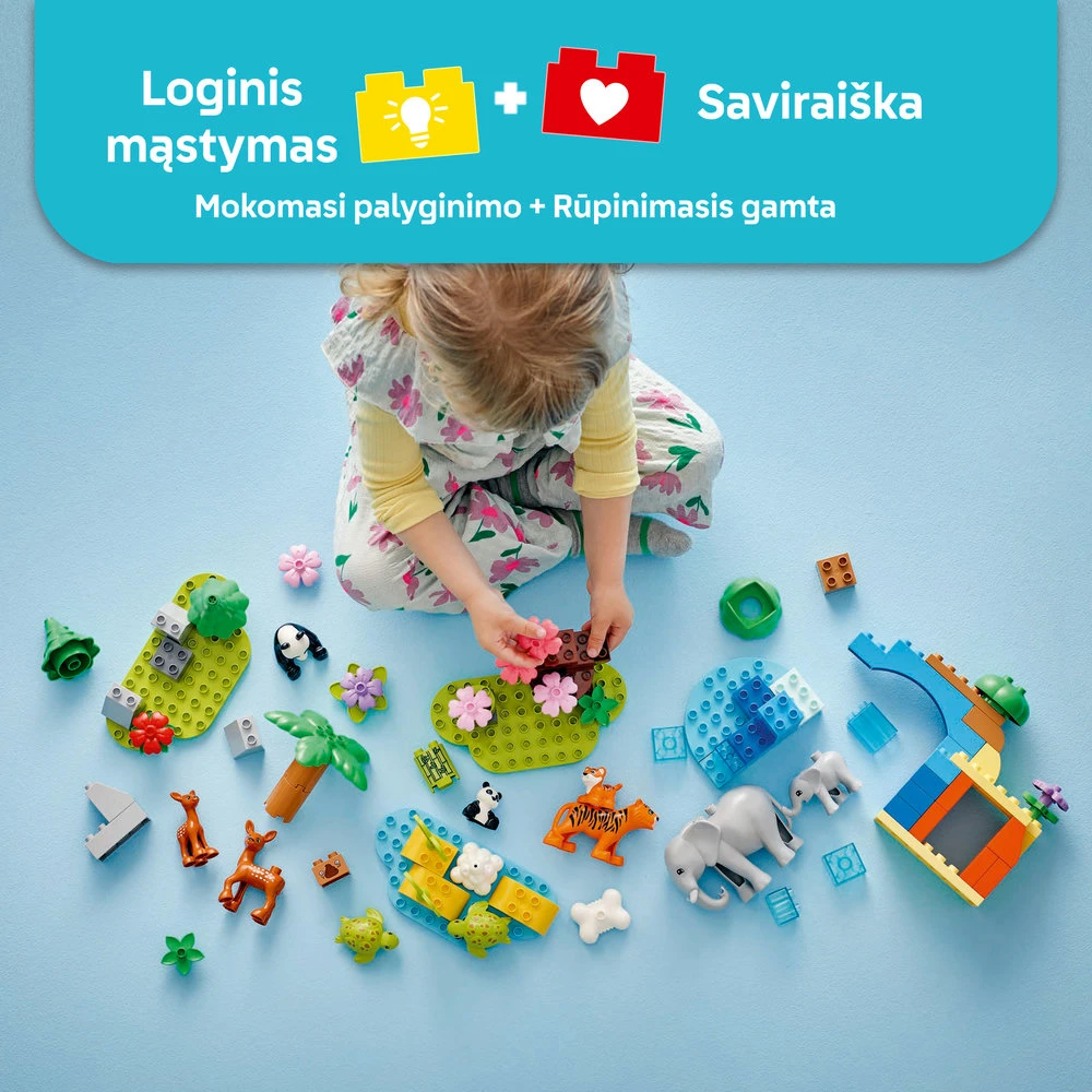 LEGO® DUPLO Laukinių gyvūnų šeimos „trys viename“ (10446)