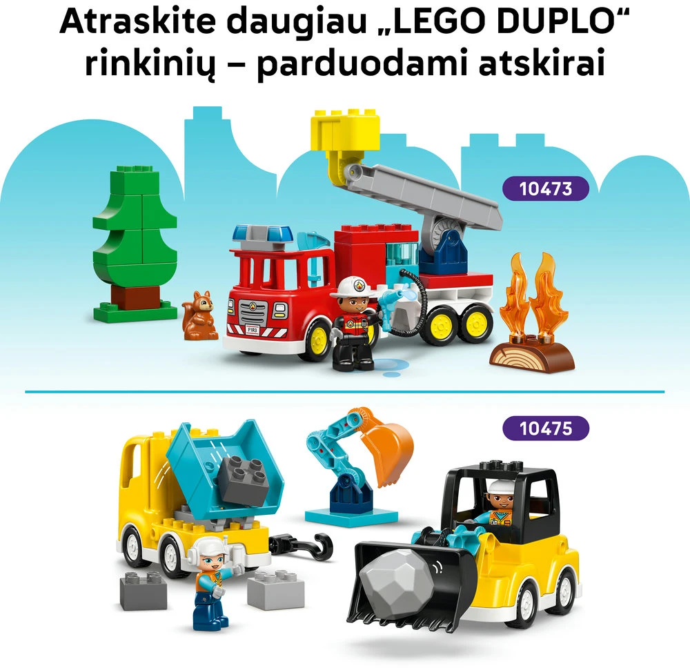 LEGO® DUPLO® Town Mėlynas policijos motociklas 10471
