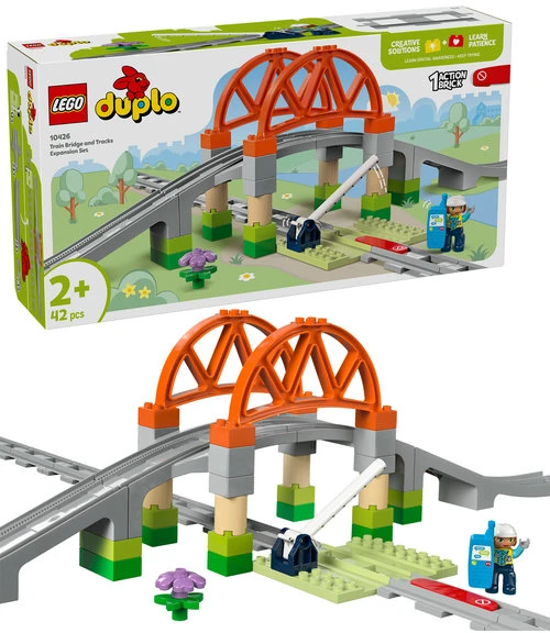 LEGO® DUPLO Traukinuko tilto ir bėgių papildomas rinkinys (10426)