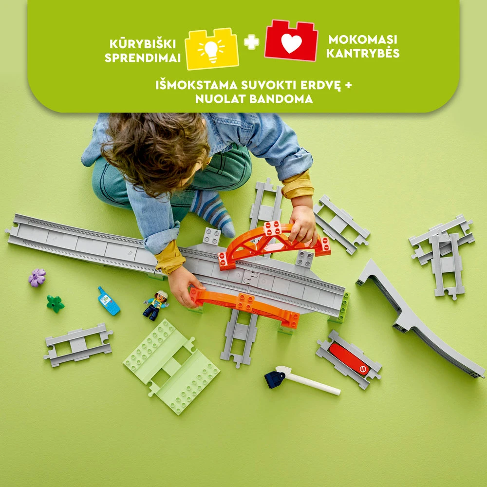LEGO® DUPLO Traukinuko tilto ir bėgių papildomas rinkinys (10426)
