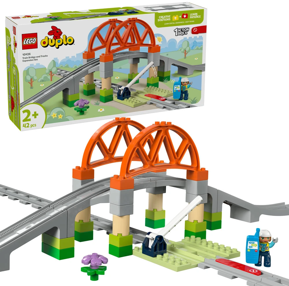 LEGO® DUPLO Traukinuko tilto ir bėgių papildomas rinkinys (10426)