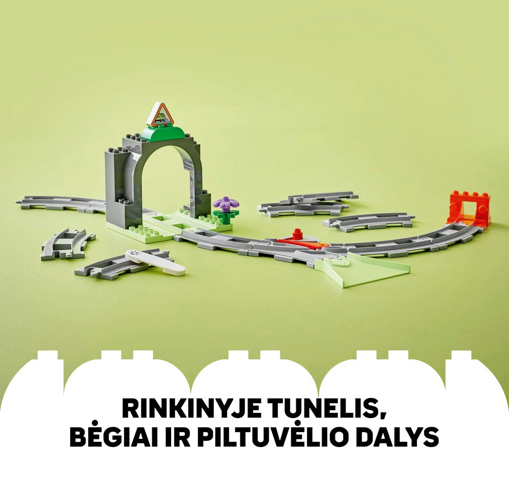 LEGO® DUPLO Traukinuko tunelio ir bėgių papildomas rinkinys (10425)