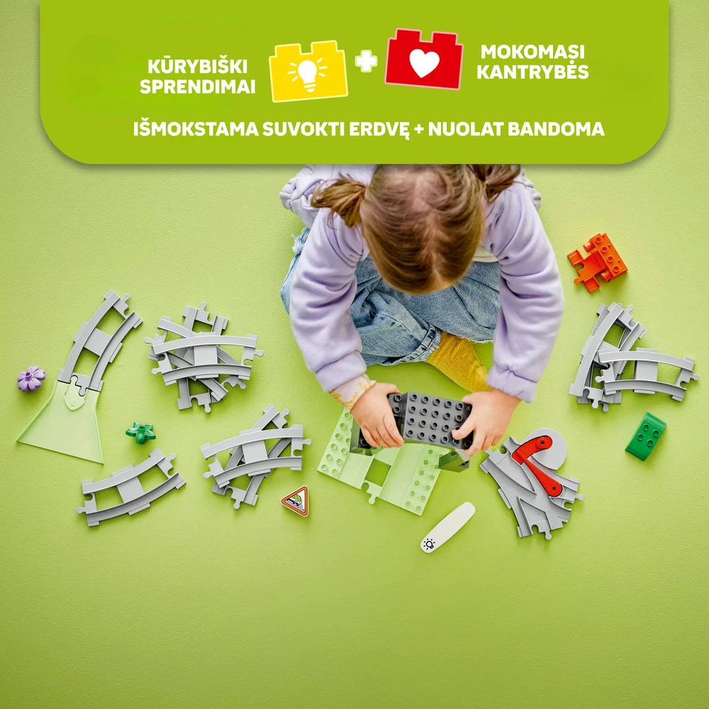 LEGO® DUPLO Traukinuko tunelio ir bėgių papildomas rinkinys (10425)